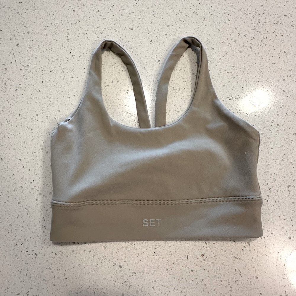 SET Active Women's Sports Bra in Taupe